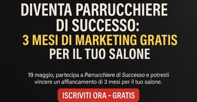Sogni di diventare un parrucchiere di successo nella tua città? Realizza questo sogno approfittando dell'offerta irripetibile: 3 mese di marketing gratis!